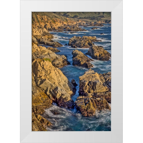 Garapata Beach-Carmel by the Sea-California White Modern Wood Framed Art Print by Ford, John