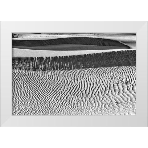 Mesquite Dunes-Death Valley National Park-California White Modern Wood Framed Art Print by Ford, John
