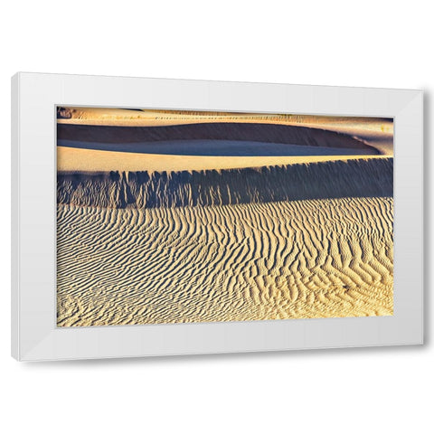 Mesquite Dunes-Death Valley National Park-California White Modern Wood Framed Art Print by Ford, John