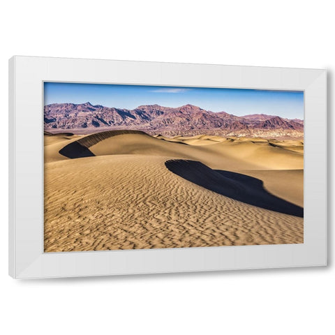 Mesquite Dunes-Death Valley National Park-California White Modern Wood Framed Art Print by Ford, John