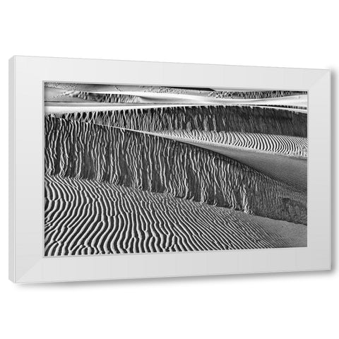 Mesquite Dunes-Death Valley National Park-California White Modern Wood Framed Art Print by Ford, John