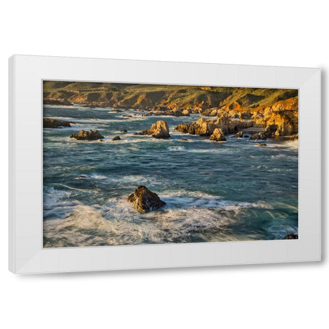 Garapata Beach-Carmel by the Sea-California White Modern Wood Framed Art Print by Ford, John