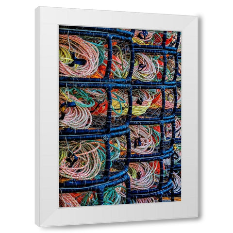 California-USA-Crescent City-Crescent City Marina White Modern Wood Framed Art Print by Restuccia, Joe III