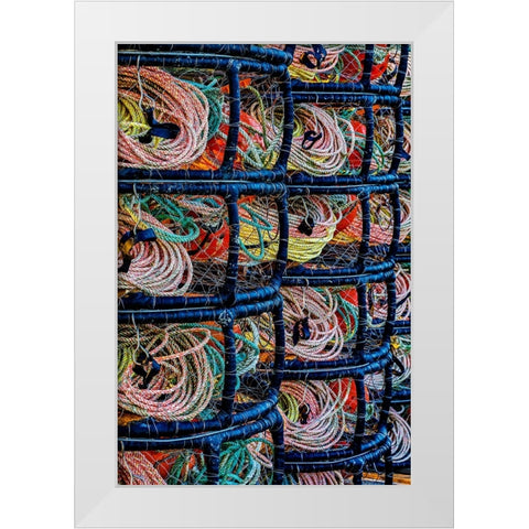 California-USA-Crescent City-Crescent City Marina White Modern Wood Framed Art Print by Restuccia, Joe III