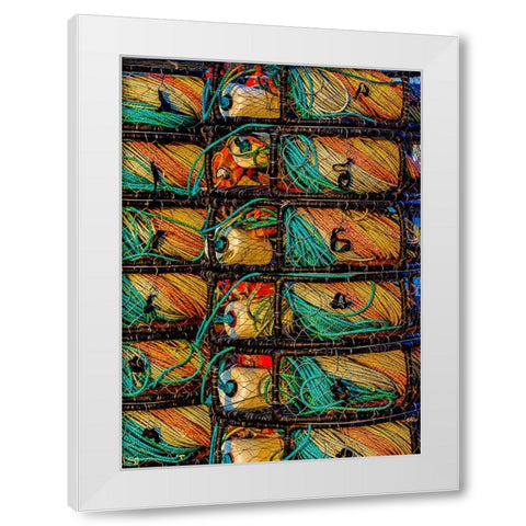 California-USA-Crescent City-Crescent City Marina White Modern Wood Framed Art Print by Restuccia, Joe III