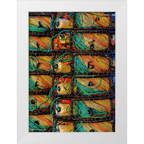 California-USA-Crescent City-Crescent City Marina White Modern Wood Framed Art Print by Restuccia, Joe III