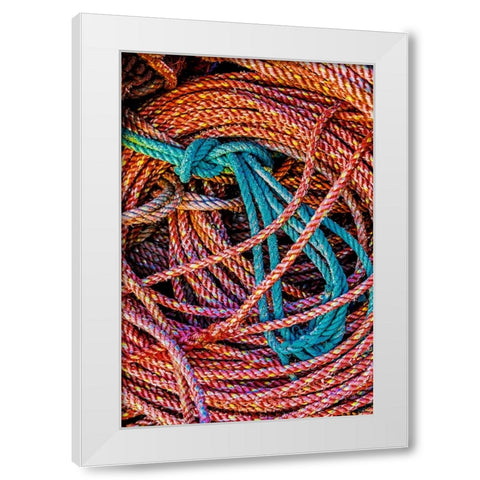 California-USA-Crescent City-Crescent City Marina White Modern Wood Framed Art Print by Restuccia, Joe III