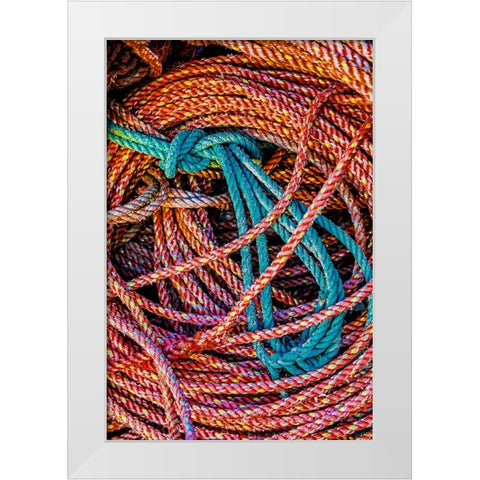 California-USA-Crescent City-Crescent City Marina White Modern Wood Framed Art Print by Restuccia, Joe III