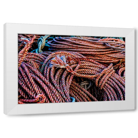 California-USA-Crescent City-Crescent City Marina White Modern Wood Framed Art Print by Restuccia, Joe III