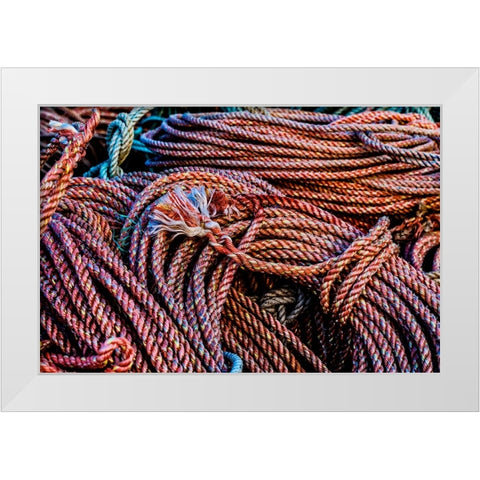 California-USA-Crescent City-Crescent City Marina White Modern Wood Framed Art Print by Restuccia, Joe III