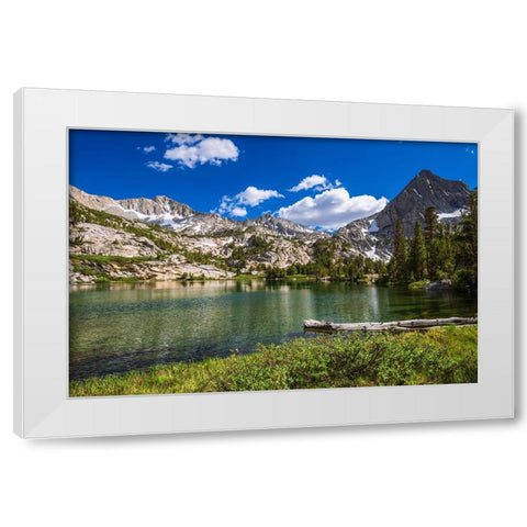 Treasure Lake-John Muir Wilderness-Sierra Nevada Mountains-California-USA White Modern Wood Framed Art Print by Bishop, Russ