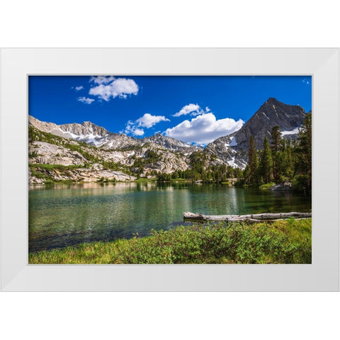 Treasure Lake-John Muir Wilderness-Sierra Nevada Mountains-California-USA White Modern Wood Framed Art Print by Bishop, Russ