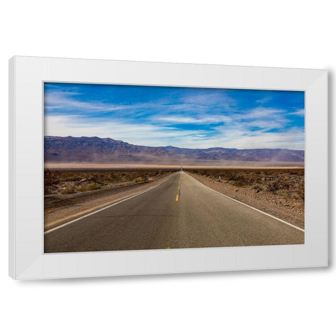 Road in Death Valley National Park-California White Modern Wood Framed Art Print by Day, Richard and Susan