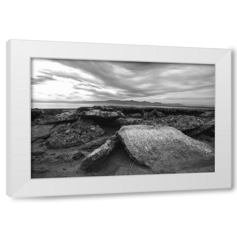 Salton Sea- Imperial Valley- California White Modern Wood Framed Art Print by Muench, Zandria