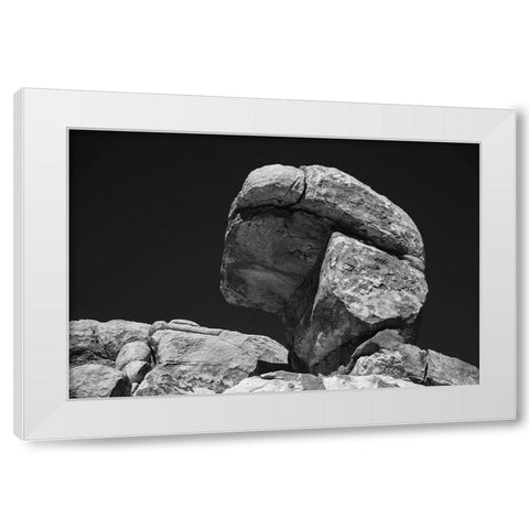 Granite Boulders- Joshua Tree National Park- California White Modern Wood Framed Art Print by Muench, Zandria