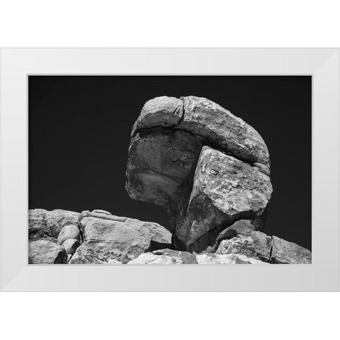 Granite Boulders- Joshua Tree National Park- California White Modern Wood Framed Art Print by Muench, Zandria