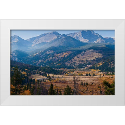 Meadow Overlook-Rocky Mountain National Park-Colorado-USA White Modern Wood Framed Art Print by Miller, Anna