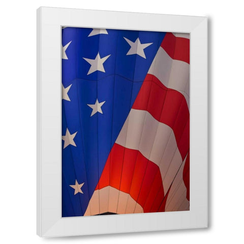 CO, Colorado Springs, A hot air balloon inflates White Modern Wood Framed Art Print by Grall, Don