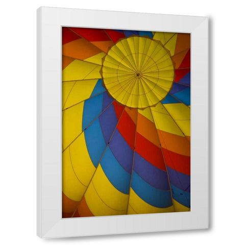CO, Colorado Springs, Inside a Hot air balloon White Modern Wood Framed Art Print by Grall, Don