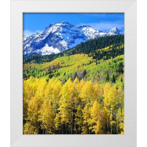 Colorado, Rocky Mountains, Autumn in the Rockies White Modern Wood Framed Art Print by Talbot Frank, Christopher