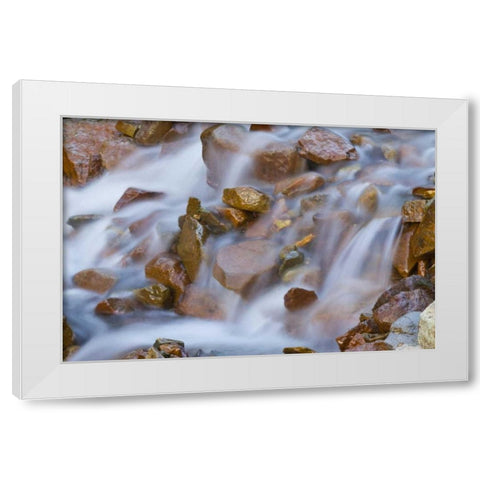 CO, Ophir Pass Waterfall cascades over rocks White Modern Wood Framed Art Print by Illg, Cathy and Gordon