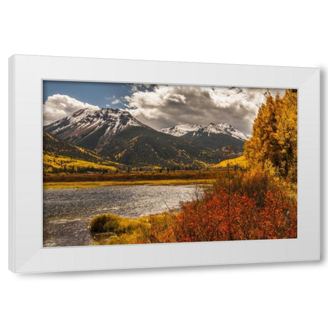 Colorado Autumn landscape in San Juan Mountains White Modern Wood Framed Art Print by Illg, Cathy and Gordon