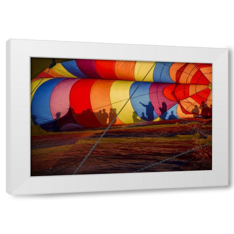 CO, Colorado Springs Hot air balloon Festival White Modern Wood Framed Art Print by Grall, Don