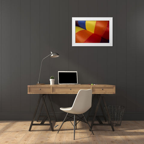CO, Colorado Springs Hot air balloon Festival White Modern Wood Framed Art Print by Grall, Don