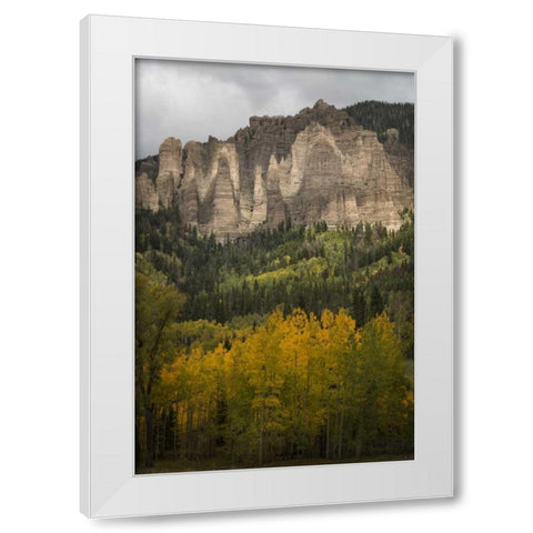 Colorado Storm clouds over the San Juan Mts White Modern Wood Framed Art Print by Grall, Don