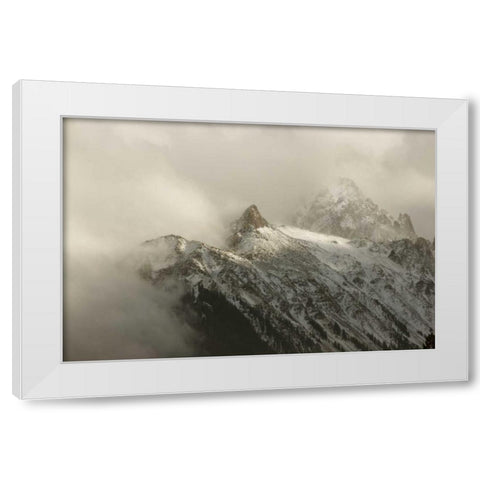 Colorado, Sneffels Range Clouds over Mt Sneffels White Modern Wood Framed Art Print by Grall, Don
