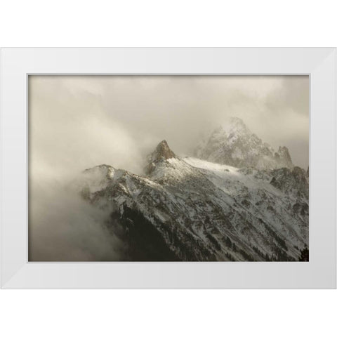 Colorado, Sneffels Range Clouds over Mt Sneffels White Modern Wood Framed Art Print by Grall, Don