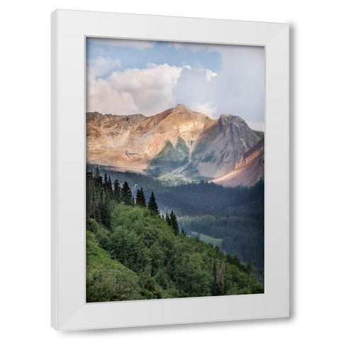 USA-Colorado-Gunnison National Forest Landscape with Avery Peak White Modern Wood Framed Art Print by Jaynes Gallery