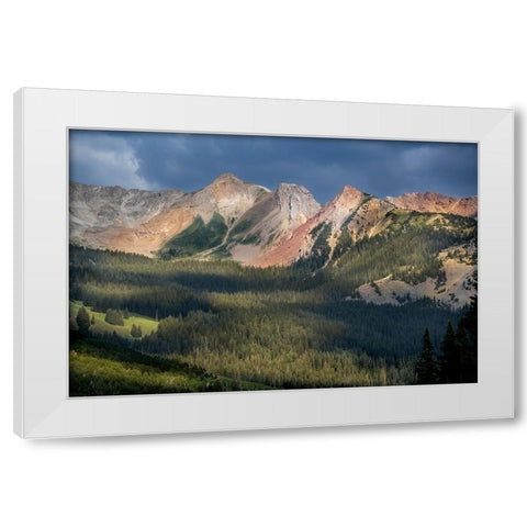 USA-Colorado-Gunnison National Forest Landscape with Avery Peak White Modern Wood Framed Art Print by Jaynes Gallery