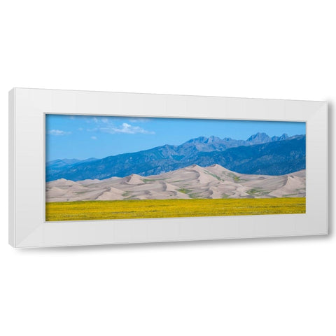 USA-Colorado-San Luis Valley-Great Sand Dunes National Park White Modern Wood Framed Art Print by Hopkins, Cindy Miller