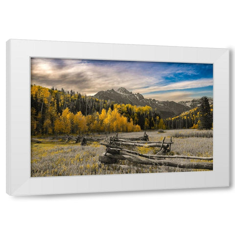 Mount Sneffels White Modern Wood Framed Art Print by Theodore, George and Marilu