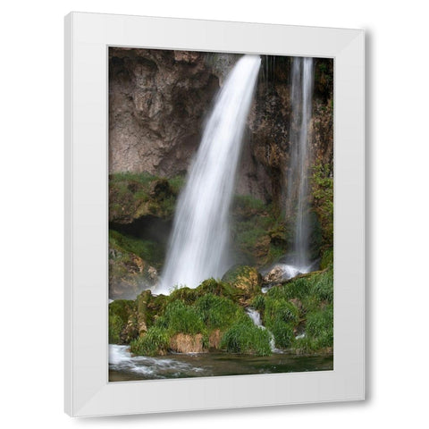 Colorado Rifle Falls-Rifle Falls State Park White Modern Wood Framed Art Print by Zimmerman, Judith
