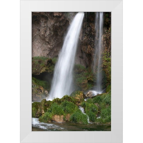 Colorado Rifle Falls-Rifle Falls State Park White Modern Wood Framed Art Print by Zimmerman, Judith