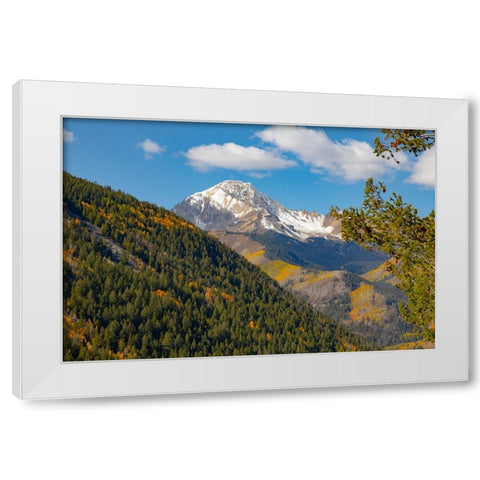 Maroon Bells-Snowmass Wilderness in Aspen White Modern Wood Framed Art Print by Ostrowitz, Mallorie