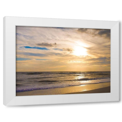 Sunset on Sanibel Island-Florida-USA White Modern Wood Framed Art Print by Miller, Anna