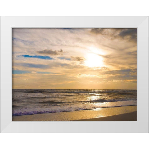 Sunset on Sanibel Island-Florida-USA White Modern Wood Framed Art Print by Miller, Anna