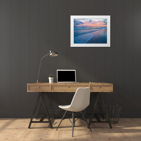 Sunset on Sanibel Island-Florida-USA White Modern Wood Framed Art Print by Miller, Anna