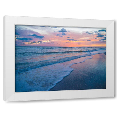 Sunset on Sanibel Island-Florida-USA White Modern Wood Framed Art Print by Miller, Anna