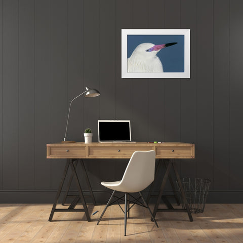 FL, Little Estero Lagoon Reddish egret White Modern Wood Framed Art Print by Morris, Arthur