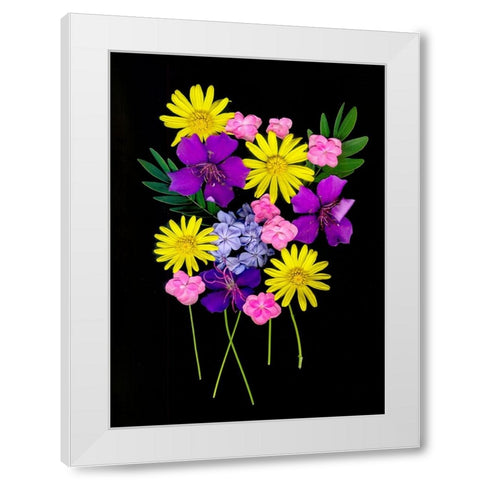 USA-Florida-Celebration-A bouquet of flowers White Modern Wood Framed Art Print by Looney, Hollice