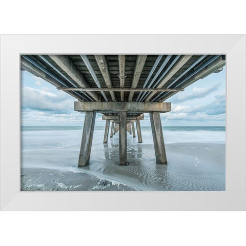 Florida-Naples-Naples Pier White Modern Wood Framed Art Print by Tilley, Rob