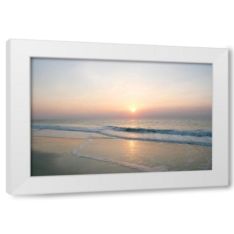 Sunrise on Atlantic Beach White Modern Wood Framed Art Print by Miller, Anna