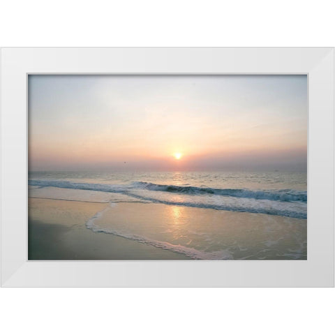 Sunrise on Atlantic Beach White Modern Wood Framed Art Print by Miller, Anna