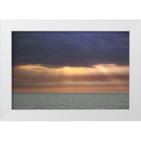 Sunrise on Tybee Island Beach-Georgia-USA White Modern Wood Framed Art Print by Miller, Anna