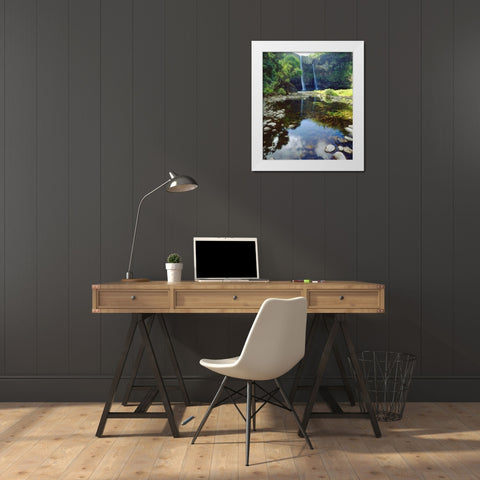 USA, Hawaii, Kauai Wailua Falls White Modern Wood Framed Art Print by Talbot Frank, Christopher