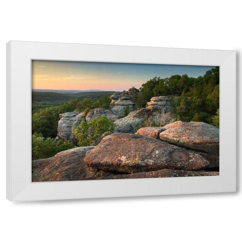 Garden of the Gods Recreation Area-Shawnee National Forest-Illinois White Modern Wood Framed Art Print by Majchrowicz, Alan
